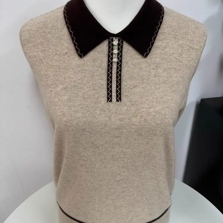 Casual Autumn Winter Loose Large Size Pullovers Sweaters Middle Aged Mother Long Sleeve Knitted Sweater Women Lapel Knit Jumper