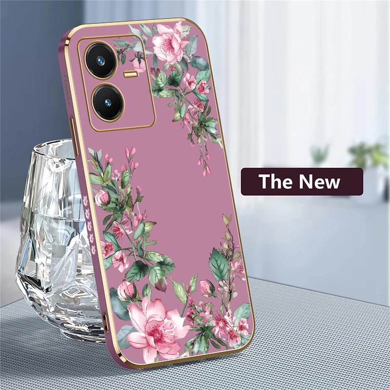 Custodia morbida in silicone moda per Vivo S18 S12 S10E S1 Pro S17 Pro S16E S15E Custodia protettiva antiurto fiore farfalla