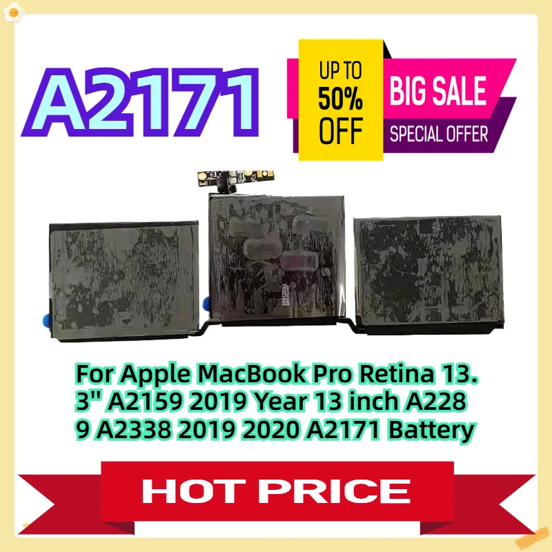 

A2171 For Apple MacBook Pro Retina 13.3'' A2159 2019 Year 13 inch A2289 A2338 2019 2020 A2171 Battery
