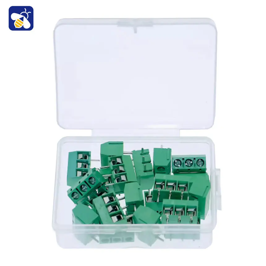 O bloco de terminais do PWB Kf301-3p/2p, 5.08mm, pode ser emendado, conectores de encaixe (20 uma caixa)