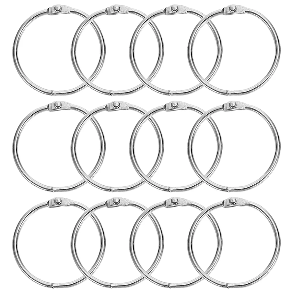20 Pcs Ring Binder Key Clips Book Craft Rings Loose Leaf Binding Small Metal for Crafts