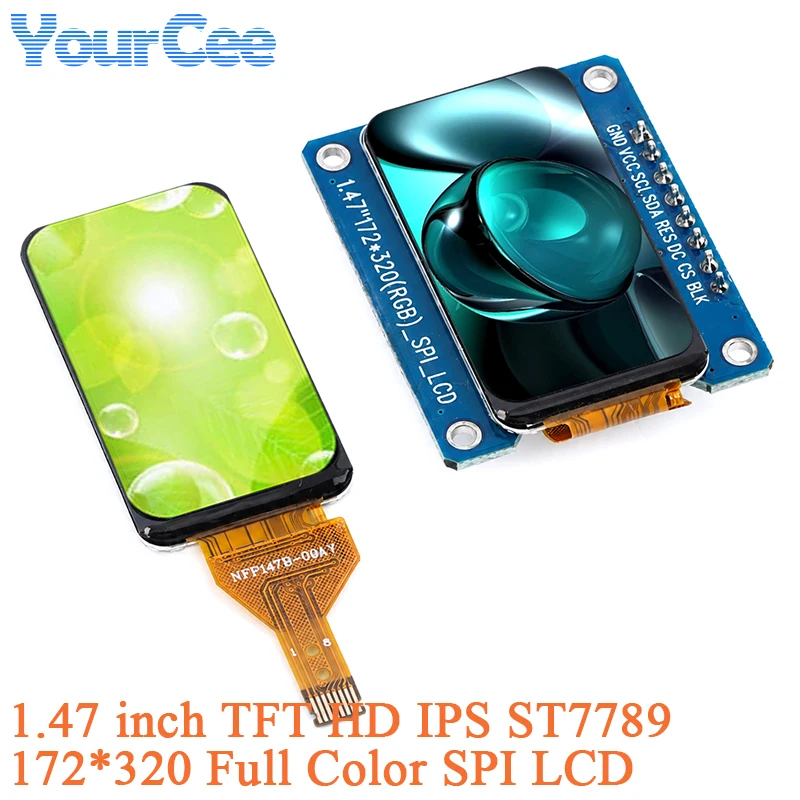 1.47 inch TFT Display HD IPS 8Pin LCD Module 172x320 1.47