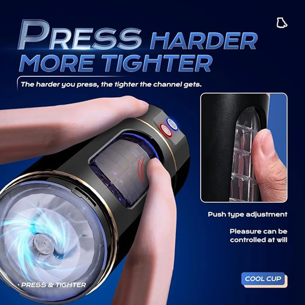 10 Frequency Male Vibration Masturbation Cup Intelligent Voice Interactive Aircraft Cup Penis Exercise Device Adult Sex Products view 4