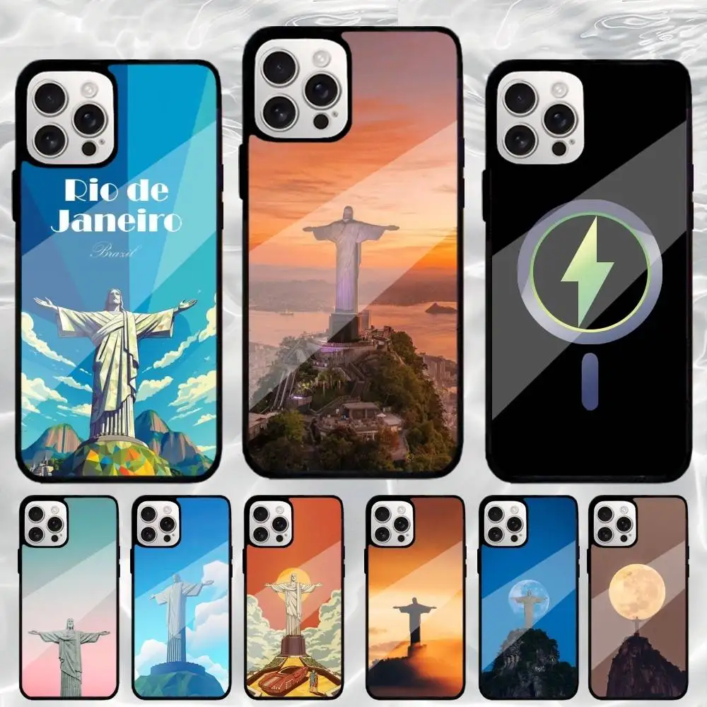 

Christ the Redeemer Brasil Phone Case For iPhone17,16,15,14,13,12,11 Plus,Pro Max Magnetic For Magsafe Wireless Charging