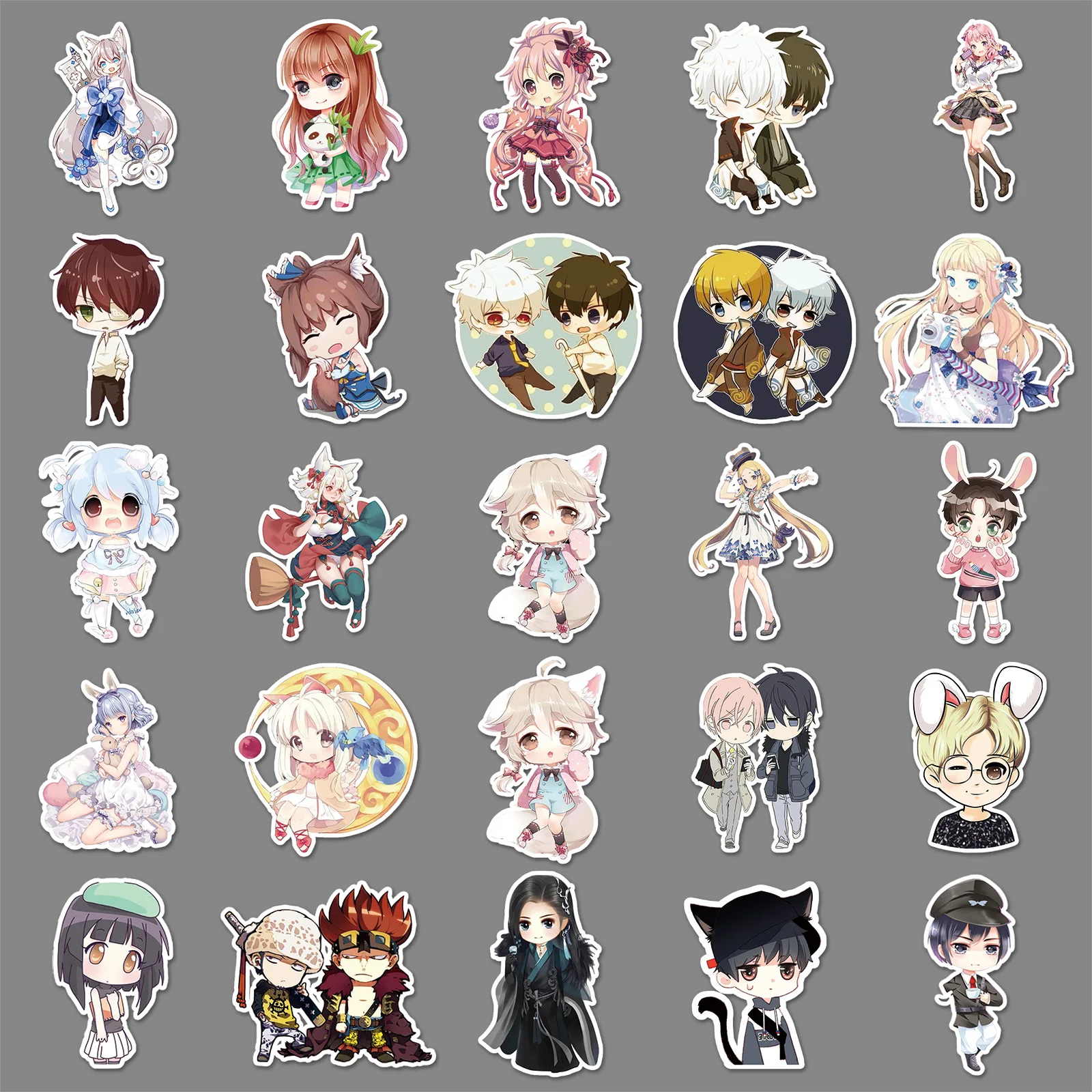 52 قطعة فتاة لطيفة ثنائية الأبعاد صغيرة جديدة شخصية الإبداعية الزخرفية الكتابة على الجدران ملصقات DIY بها بنفسك كوب ماء الغيتار لوح التزلج