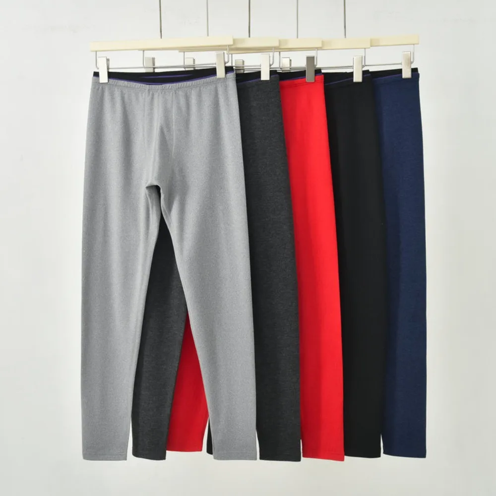 Autumn Winter Sleepwear Comfort Men's Pajama Pants Solid Color Elastic Waist Pyjama Bottoms Night Wear for Man Long Trousers