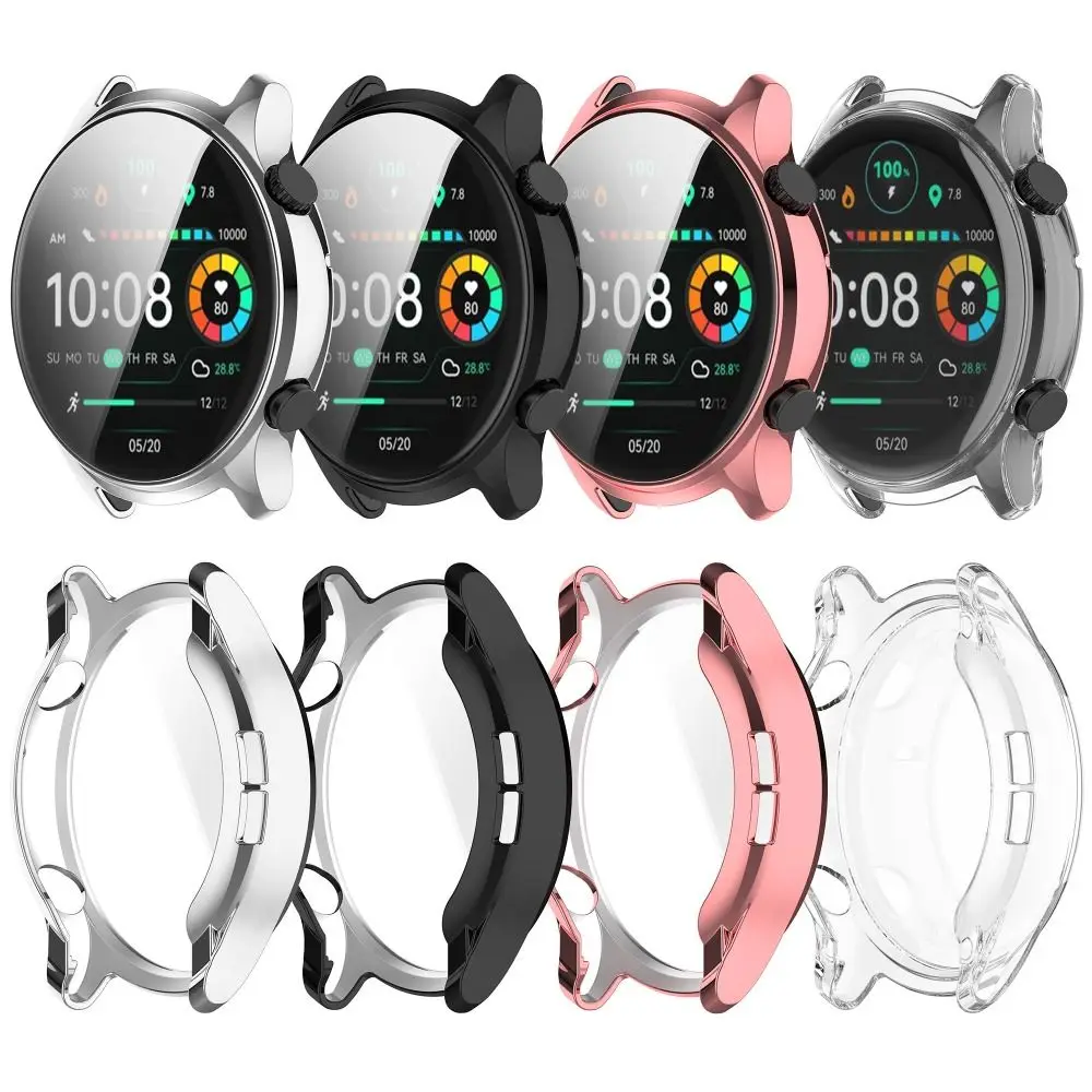 TPU Protective Case Soft Smart Watch Full Coverage TPU Cover Accessories Shell Screen Protector for Haylou Solar Plus RT3 LS16