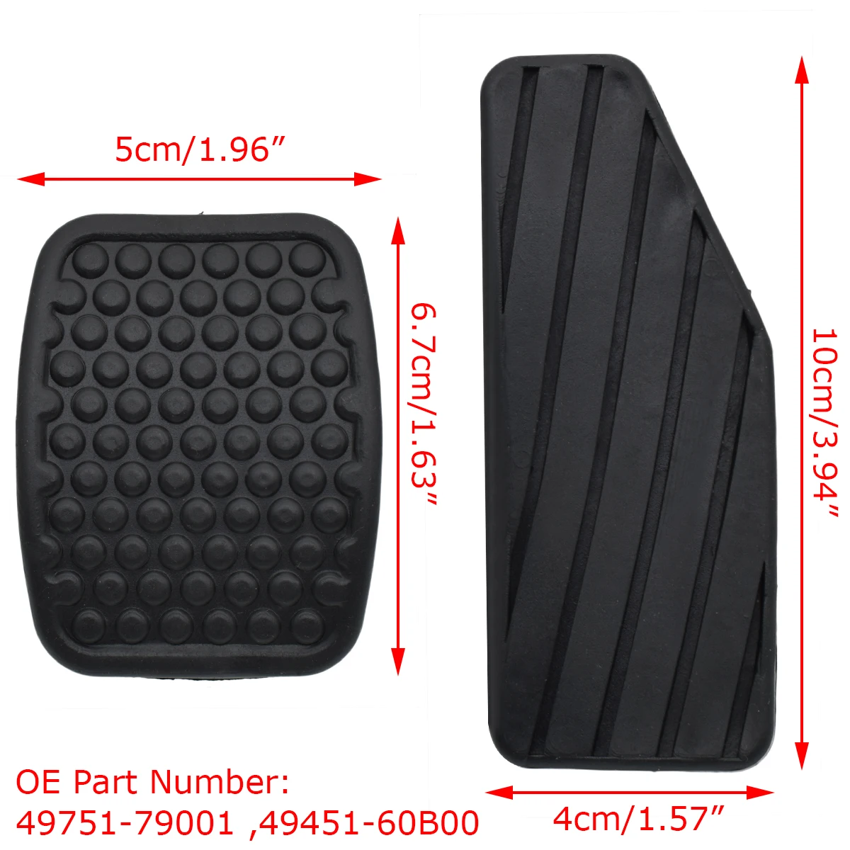 3Pcs Car Brake Clutch Accelerator Pedal Rubber Pad Cover Kit For SUZUKI Swift Samurai Sidekick Vitara Tracker Daewoo Matiz Tico