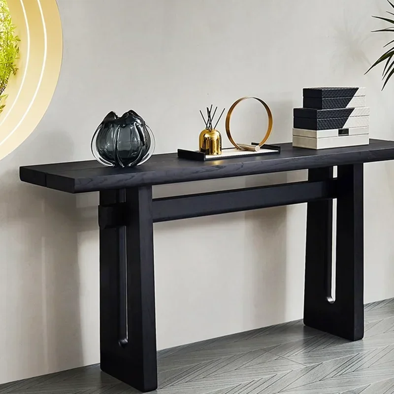 

Simple a Long Narrow Table Chinese Style Entrance Cabinet Hallway Nordic Decorative Table Multifunctional Table