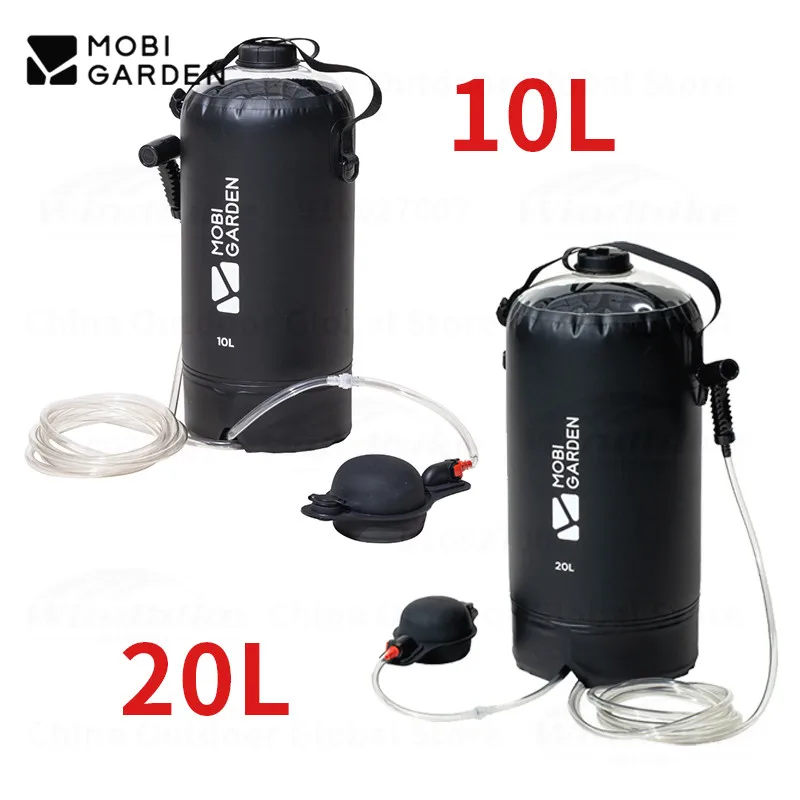 MOBI GARDEN 10L/20L Large-Capacity Shower Bag Outdoor Simple Bath Solar Heating Water Bag Foot-Operated Air Pump Gift Storagebag