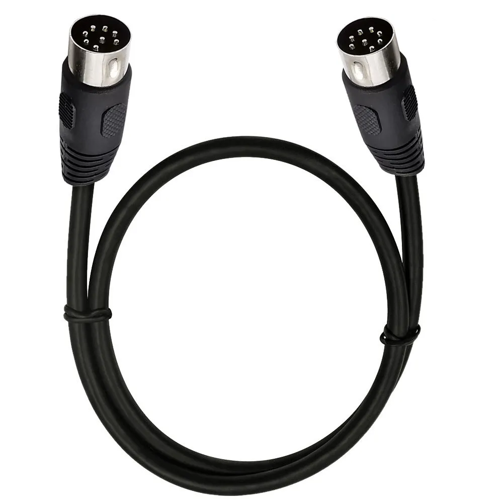 MIDI 8 Pin Din Male To Male 8pin Male Female Speaker Audio 90 degree right angle double elbow L-shaped  Cable Cord 0.5m 1m 3m 5m