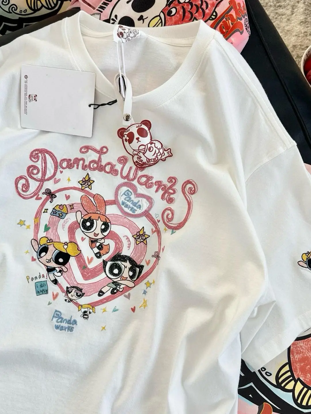 

Pure Cotton ort Sve T-irt ex Loose Fit Printed Design Korean Sle Commute Wear Summer Moisture ng Casual Wear