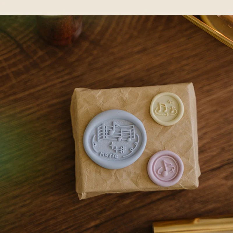 Neue Hinweis Messing Wachs Siegel Stempel Kopf Retro 3D Geprägte Elliptische Siegel Einladung Umschlag Sammelalbum Siegel Wachs Handwerk Spielzeug