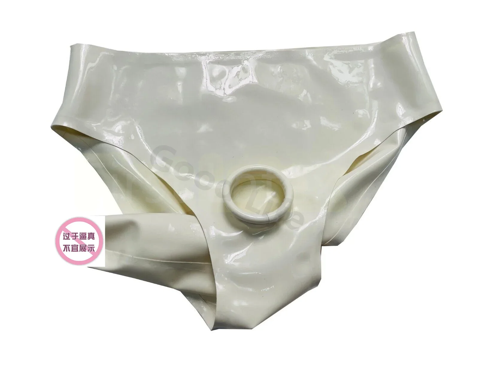 Handmade Natural Latex underwear Men latex gummi brief Front hole ring hole with Back sheath 0.4mm custom made