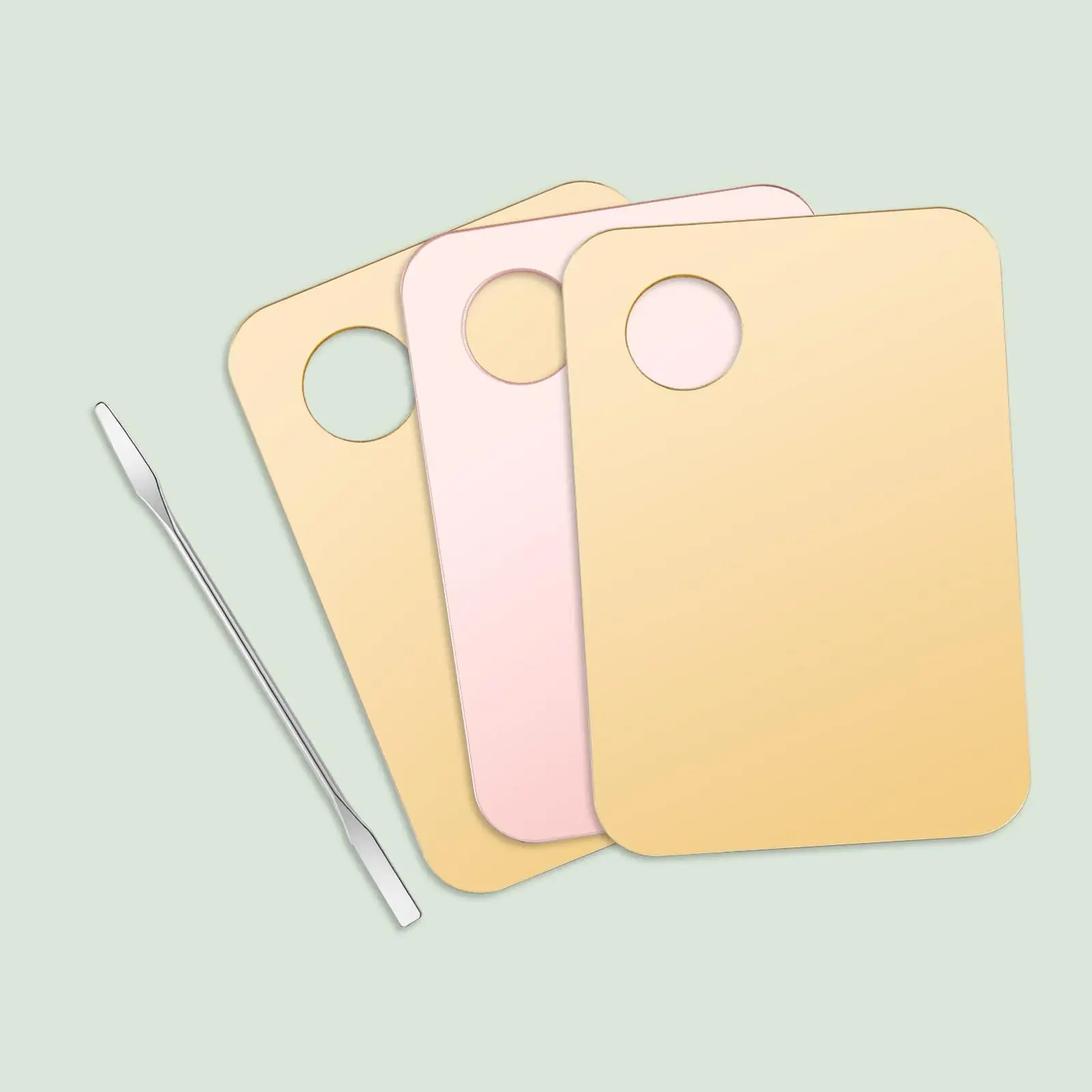 ถาดผสมสีอะคริลิคขนาดใหญ่สำหรับแต่งเล็บ อายแชโดว์ รองพื้น ลิปสติก และชุดเครื่องสำอาง