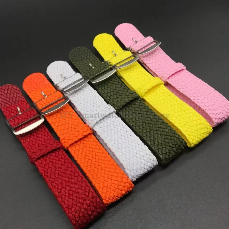 Fabric Woven Nylon Watch Band 14mm 16mm 18mm 20mm 22mm for Perlon Soft Strap Replacement Wrist Band Men Women Sport Bracelet