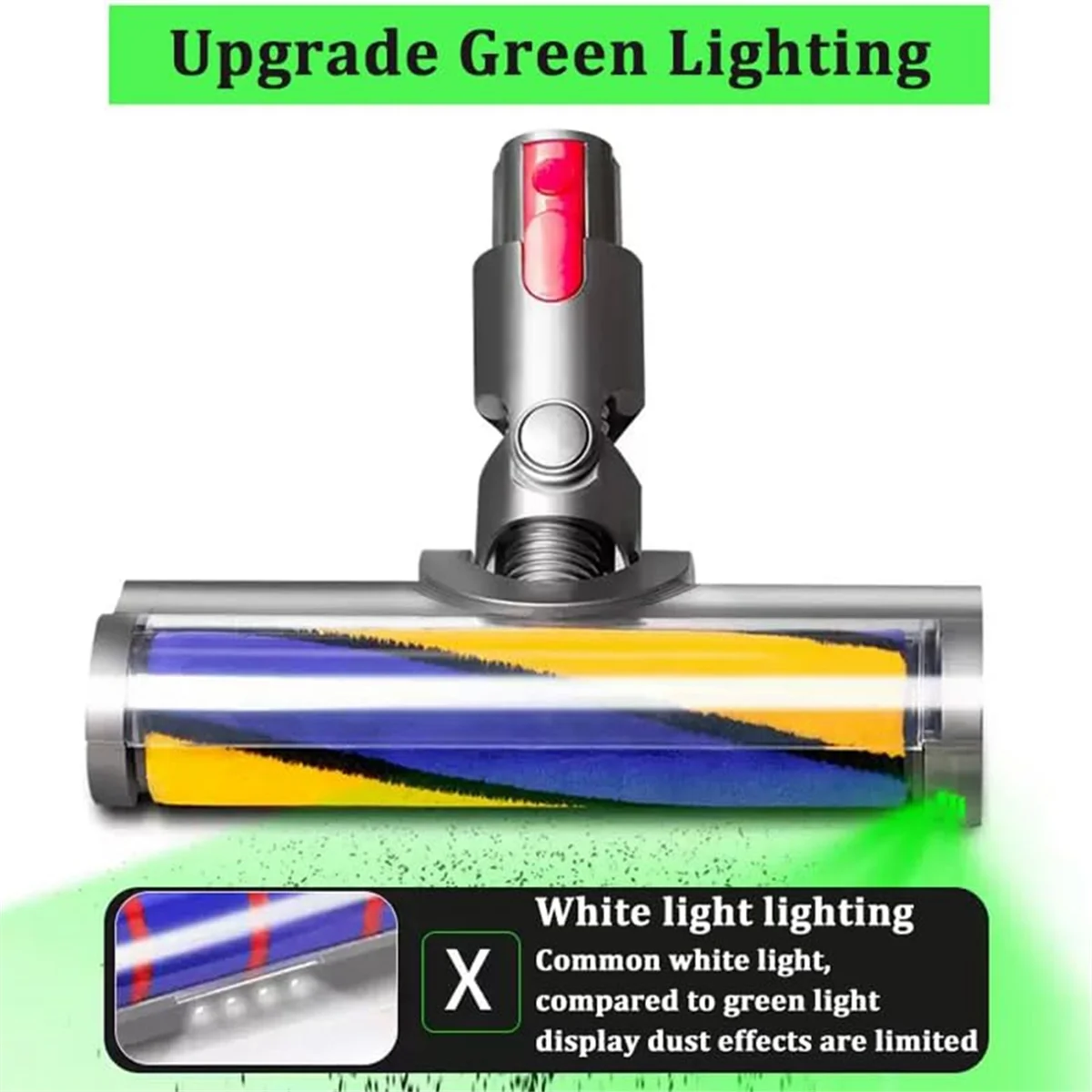 Roller Brush Replacement for V7 V8 V10 V11 V15 Vacuum Cleaner Parts Hardwood Floor with Green Dust