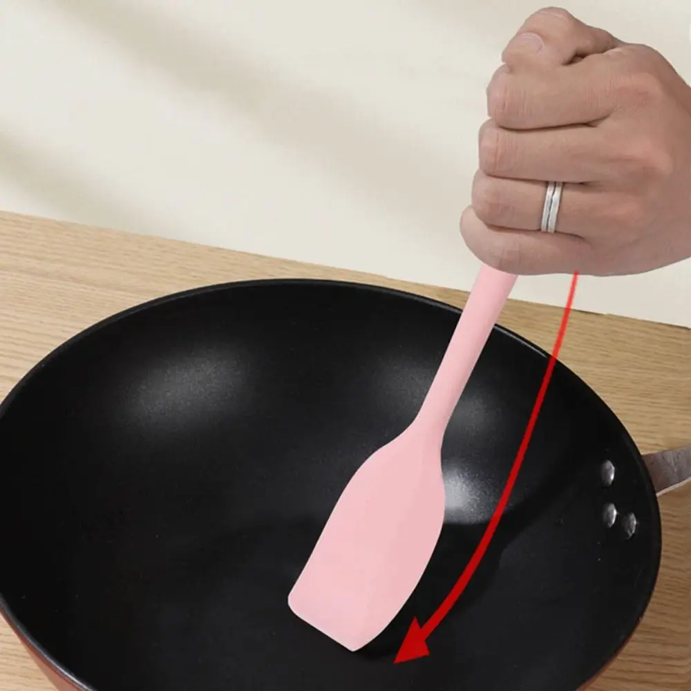 High Quality Small Silicone Scraper Baking Tool Butter Mixer Cake Spatula Semi Transparent Silicone Spoon Scraper Home
