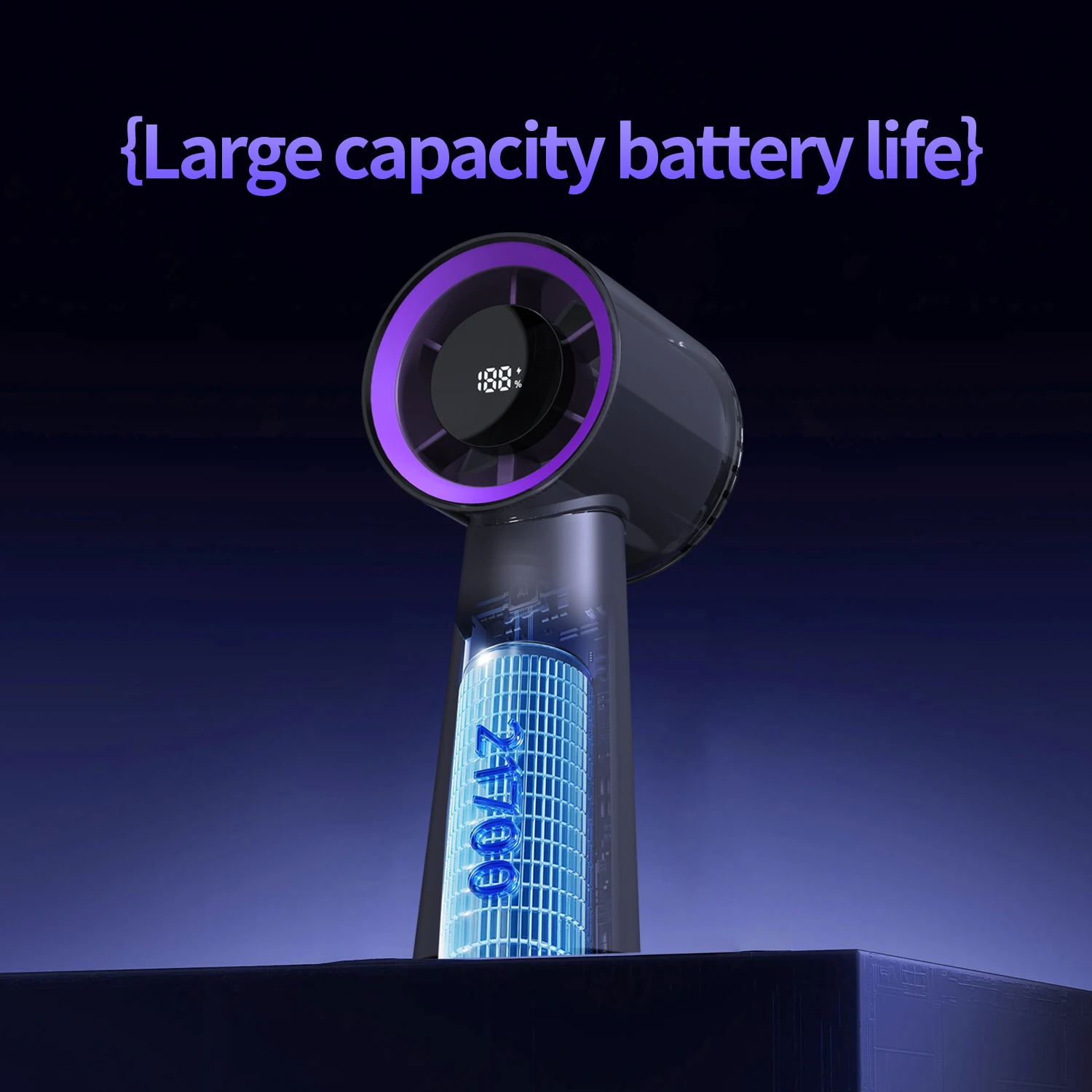 جديد وصول 2025 المحمولة مروحة تربو صغيرة USB بطارية كهربية الخالية من الشفرة مروحة يدوية للسيارة في الهواء الطلق مروحة تبريد قابلة للشحن