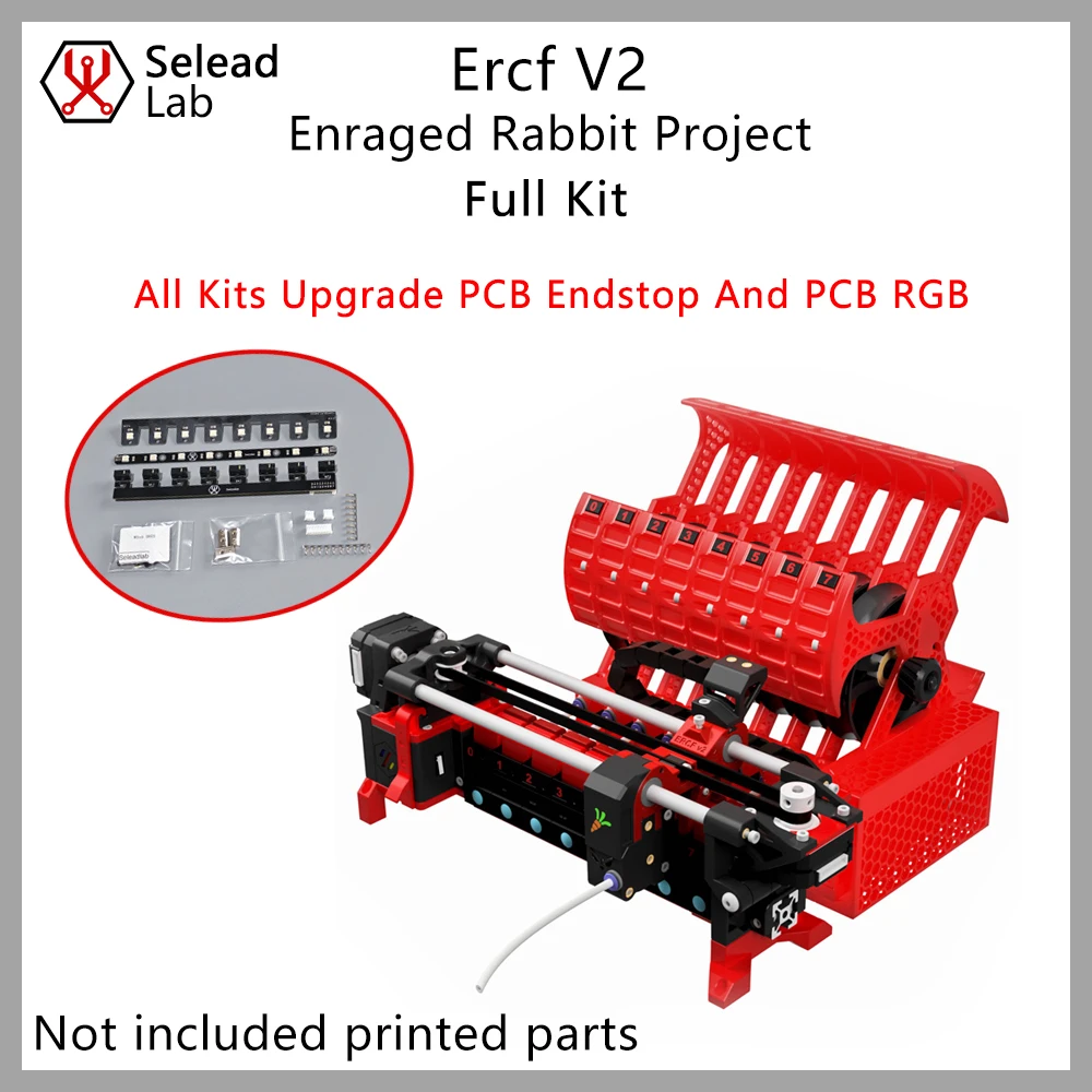 Seleadlab-Kit completo de coelho ampliado, MMU Multi Material para impressora 3D, certificação oficial, coelho atualizado 2.0, ERCF V2, 8 cores