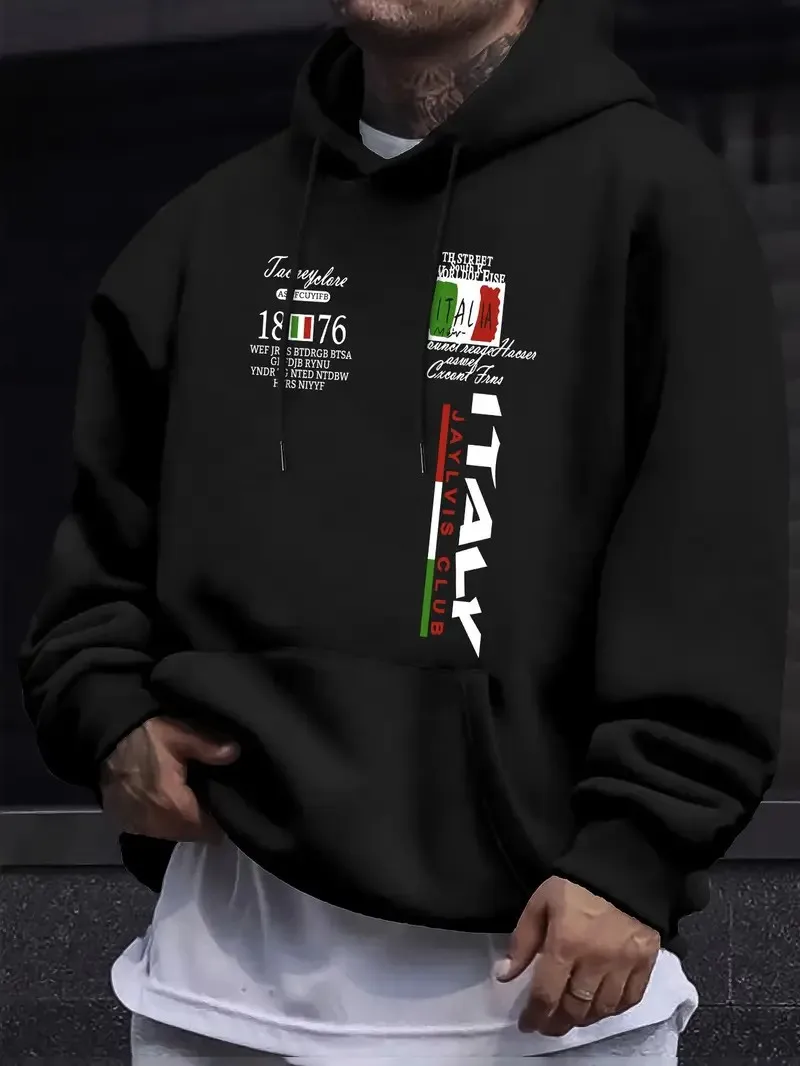 

Новая мужская толстовка с капюшоном на весну и осень 2025 — удобная, мягкая, повседневная и модная с 3D-печатью.