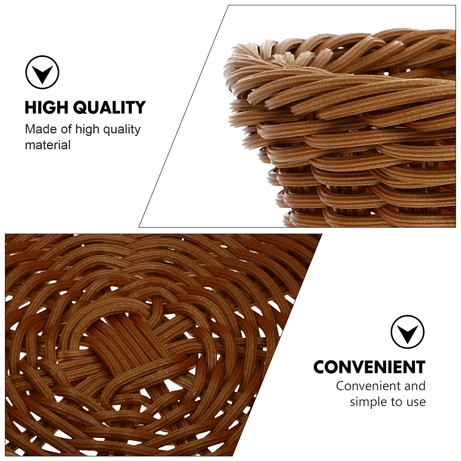 

Storage Basket Premium Woven Food Organizing Basket For Kitchen Bakery Picnic Fruit Snack Holder Multipurpose Household