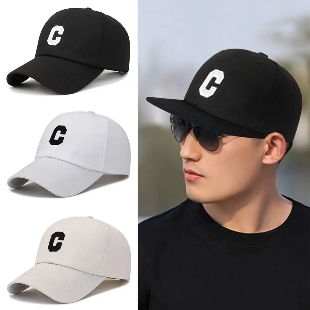 

Sun Protection Adjustable Baseball Caps C Letter Embroidered Breathable Casual Hat Hip Hop Hat