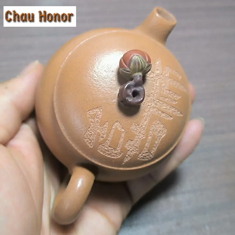 

125 мл элегантные фиолетовые глиняные чайники Исин, горшок ручной работы с хурмой, сырая руда, скоростной спуск, грязевой чайник, чайный сервиз Zisha, коллекция