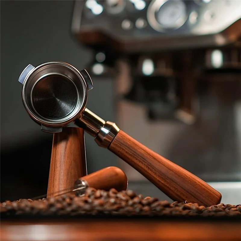 54mm Bottomless Portafilter Paired with Wdt Tool - Enhance Espresso Brewing Replacement Filter Basket Coffee Accessories-A70Z