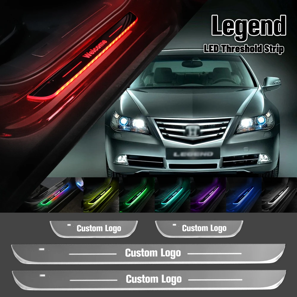 

For Honda Legend 2004-2010 Car Door Sill Light Customized Logo LED 2006 2007 2008 2009 Welcome Threshold Pedal Lamp Accessories