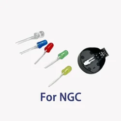Color Power LED Kit Capacitor Battery Holder Kit For GameCube For NGC Battery Upgrade