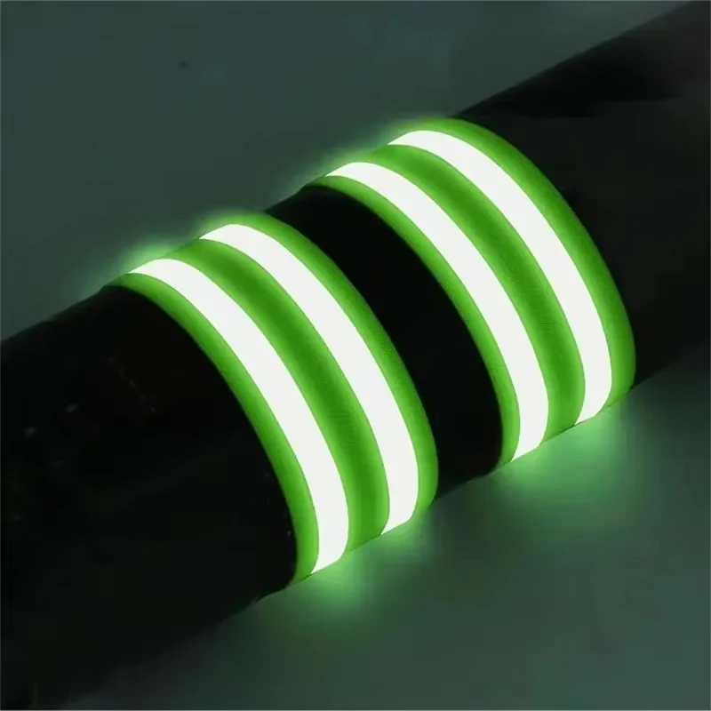 Fitas Refletivas para Caminhadas Noturnas, Ciclismo e Corrida, Fita Refletora de Segurança, Bandas Refletivas para Pulso, Braço, Tornozelo e Perna, Alta Visibilidade
