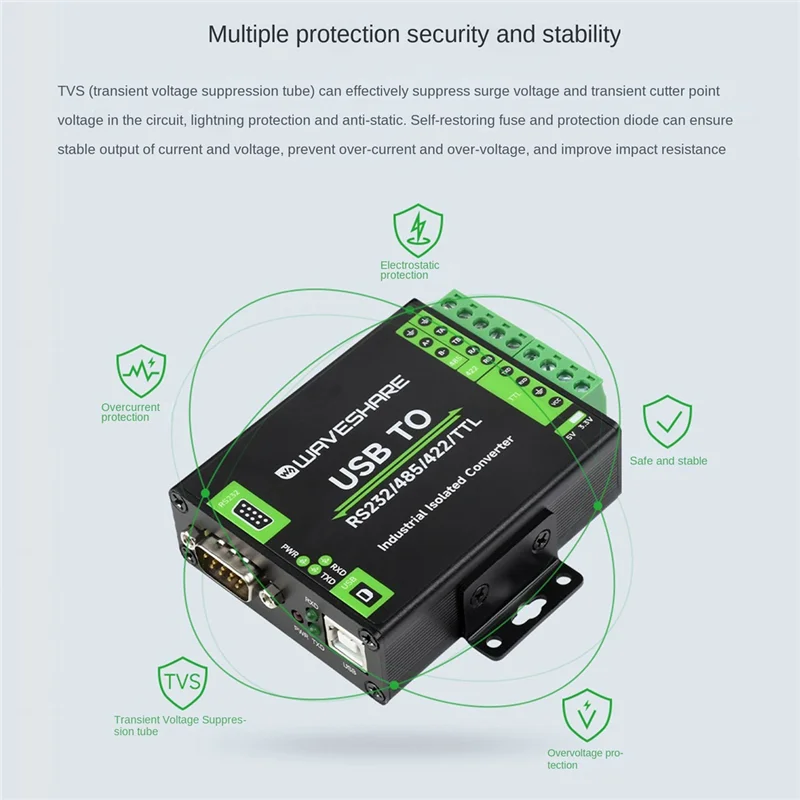 Convertitore USB isolato digitale industriale N36R_TM Waveshare FT232RNL