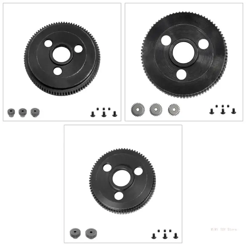 

2WD Spur Gear and Pinions Gear Set for 1/10 Remote Control Car Parts Upgrade Gear Metal 76T/83T 90T 25/27T Gear
