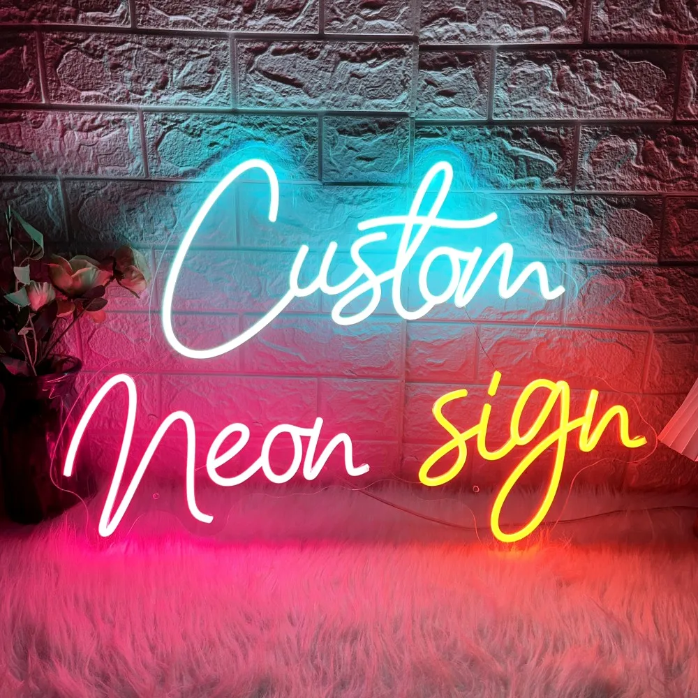 Custom Neon Led Sign Customized Name Wedding LED Neon Lights USB Bedroom Birthday Decoration Home Room Party Wall Decor Signs