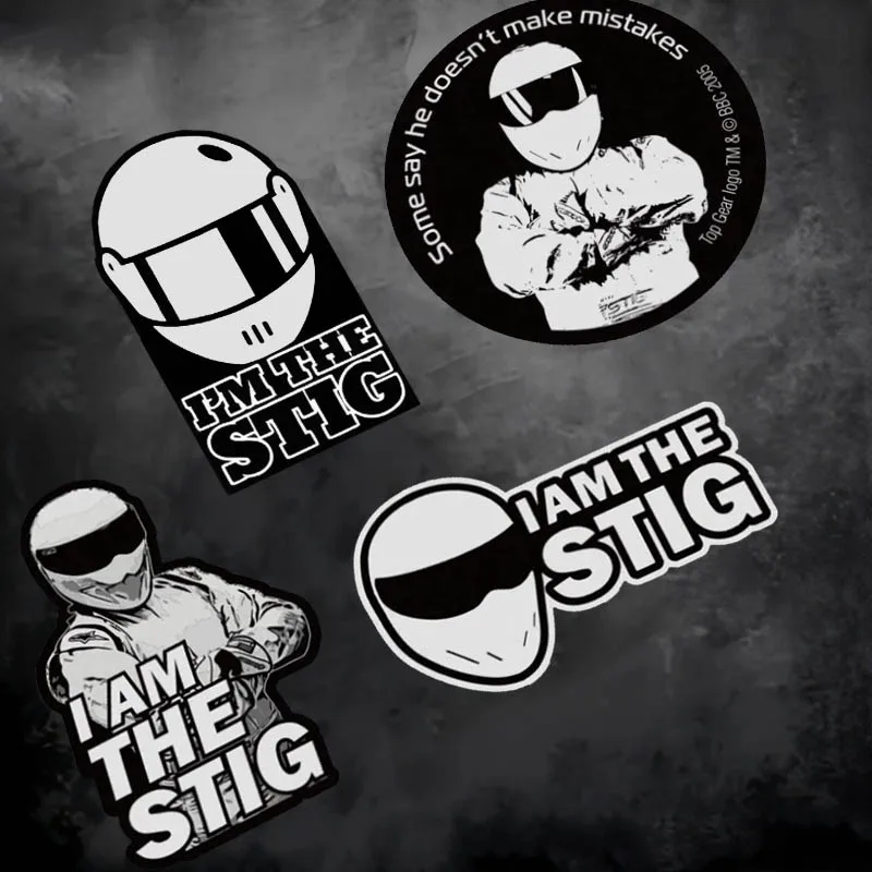 

STIG Mysterious Test Drive Hand Helmet Men Reflective Stickers Motorcycle Car Retro Decal Laptop Helmet Glass Waterproof Sticker