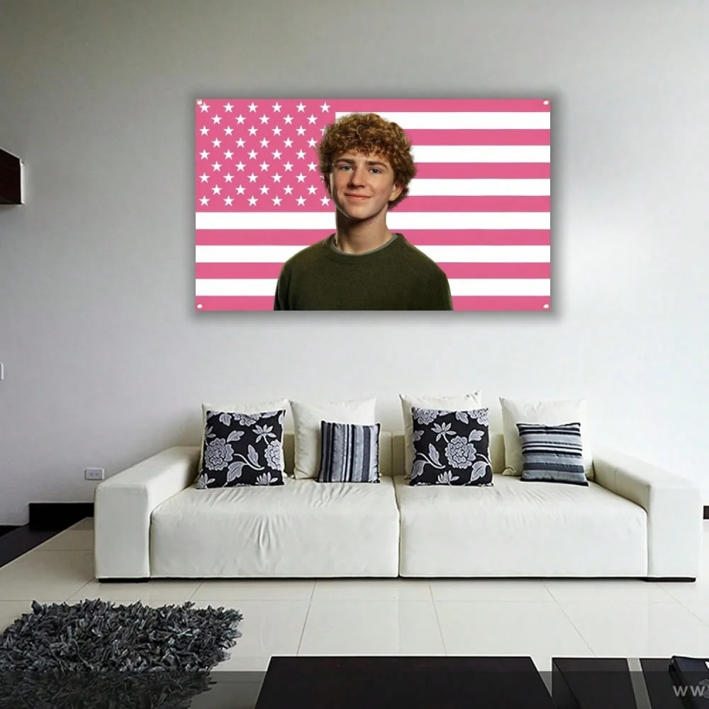 Pink Walker Flag Funny American Flag Scobell Polyester Tapestry Dorm Bedroom Living Office Yard Garden Party Gifts