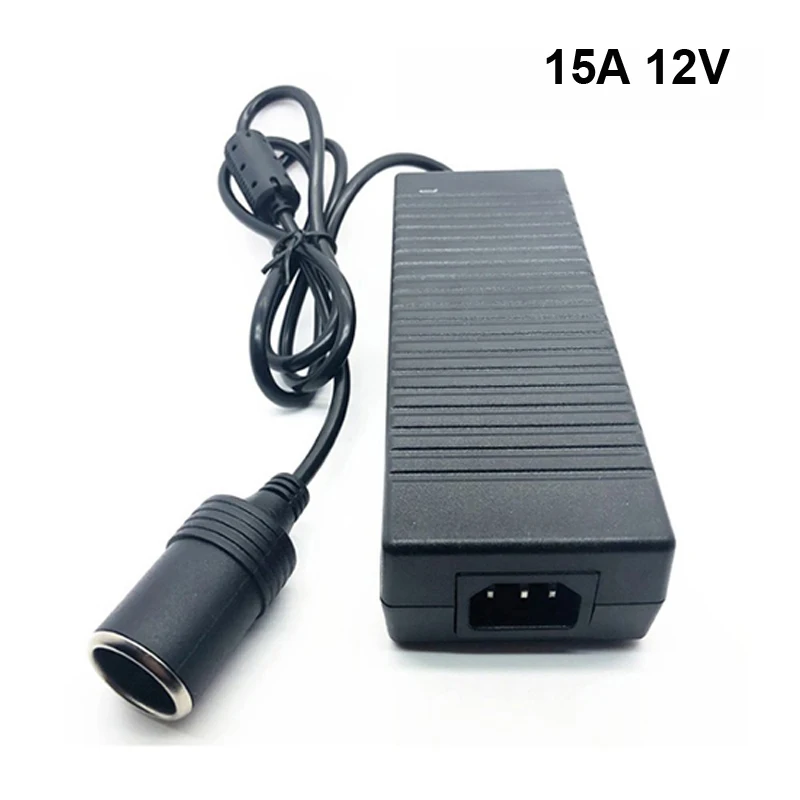 Car Power Adapter Converter Power Convert AC Adapter DC 110V/ 220V to 12V 15A Power Adapter Supply Lighter