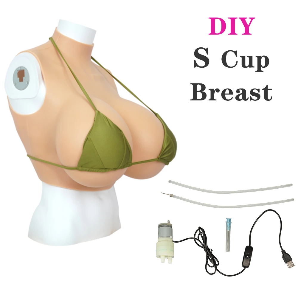 S Cup Huge Boobs DIY Inflatable Breast Forms silicone Boobs X ZZZ Cup Male To Female for Crossdresser Cosplay