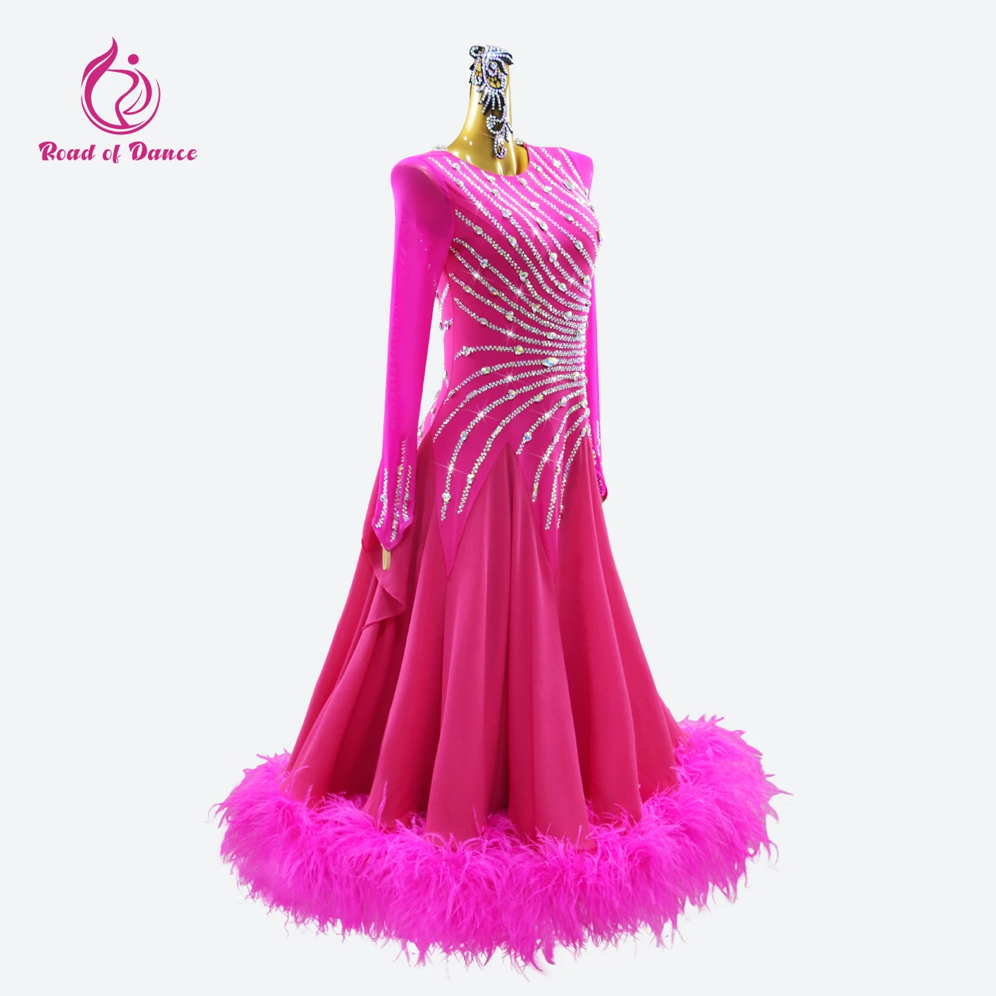 فستان رقص حديث بدلة الفالس مثير للفتيات الصغيرات أطقم مسرح فالسا زي الفلامنكو الطويل 2025 ملعب حفلة موسيقية مسائية ملابس الرقص الكورية #3