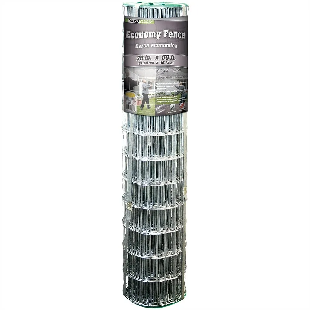 

2 In. X 3 In. Mesh Welded Wire Fence Roll 36 In. X 50 Ft 16 Gauge Galvanized Steel For Animal Enclosures Garden Protection And Property Fencing