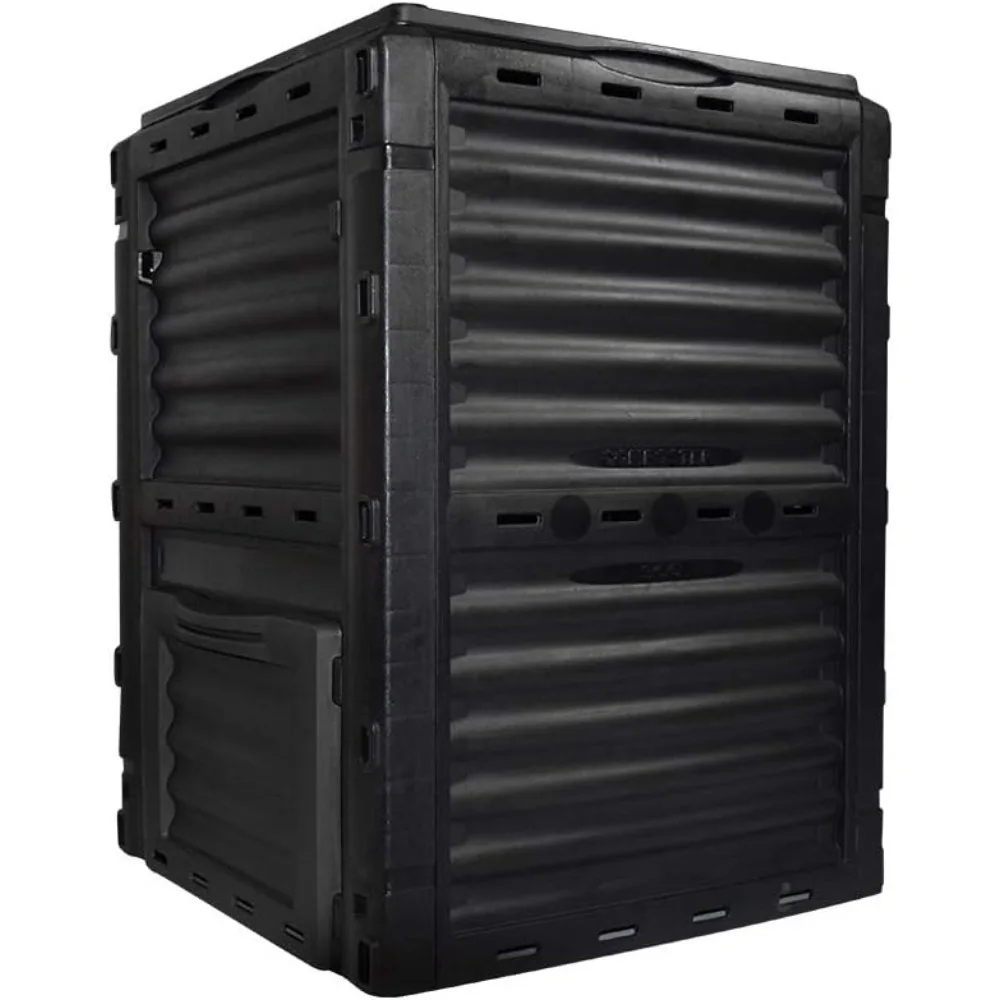 

80 Gallon BPA-Free Compost Bin, Easy Assembly, Large Capacity for Fast Soil Creation (Black)