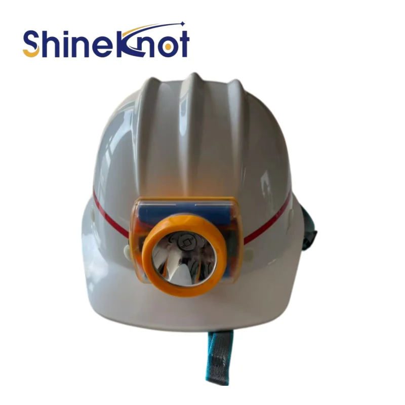 SHINEKNOT Labor Protection Helmet With Headlight Construction Site Safety Helmet Miner's Building Anti Smashing Helmet