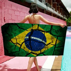 Brazil Brazilian Flag Big Microfiber Beach Towels Quick Dry Towel Sand Beach Towels Pool Towel For Travel Swim Pool Yoga