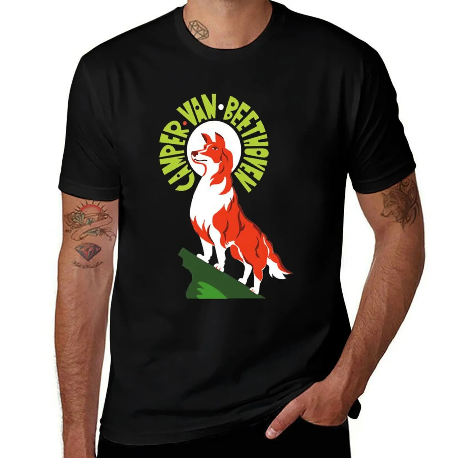 

Футболка Camper Van Beethoven, мужская футболка из 100% хлопка, люксовый бренд, мужские футболки для мужчин, повседневные футболки для мужчин, облегающая футболка