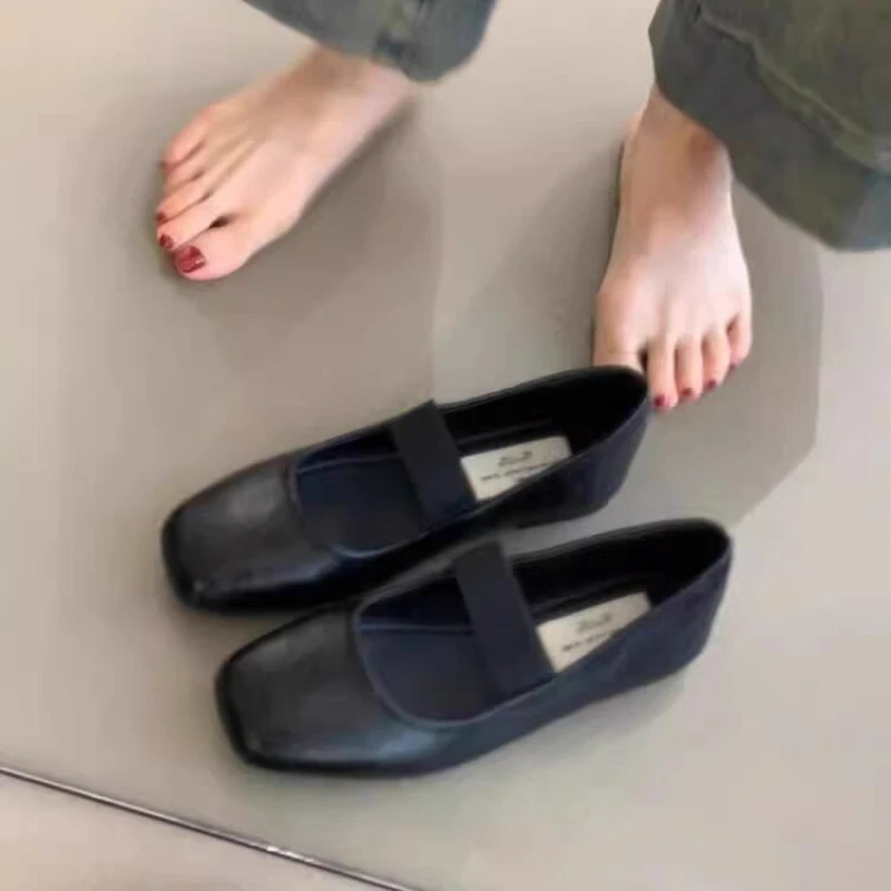 

Women's Flat Mary Jane Shoes Square Toe 2026 Spring Autumn New Arrival Gentle Niche Elegant Comfortable Versatile