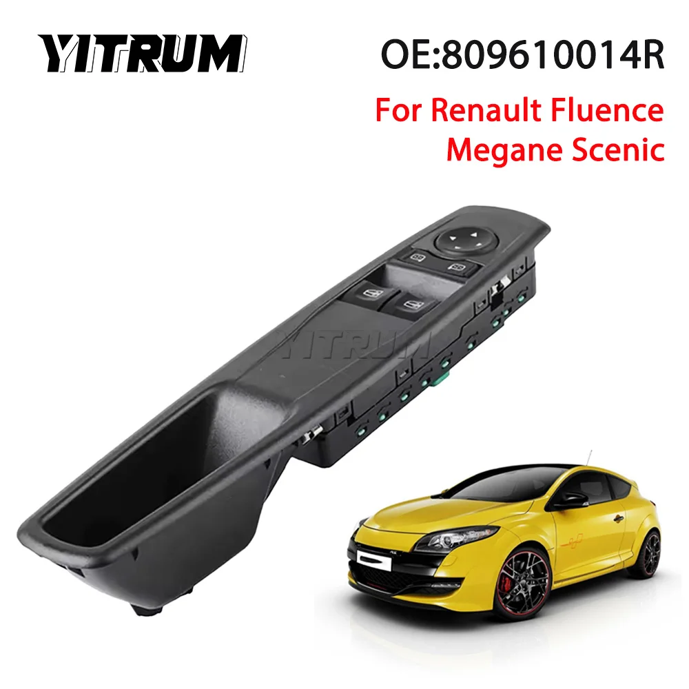 

YITRUM передняя левая главная кнопка управления стеклоподъемником для Renault Fluence Megane Scenic 809610014R 80961-0014R