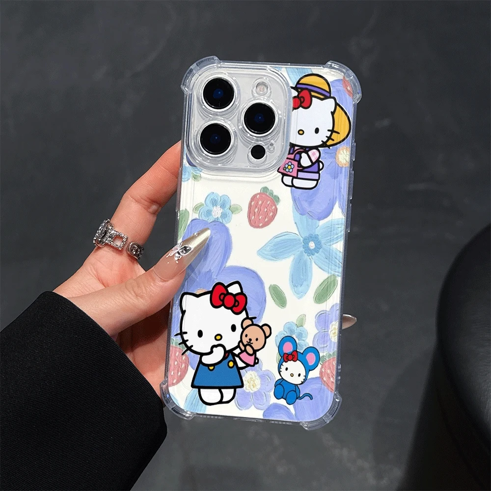 

Sanrio KT Mobile Phone Cases For IPhone 16 IPhone 16/15/14/13/12/11/x/xs/xs Max Girl Clear Phone Case Sanrio Kawaii Accessory