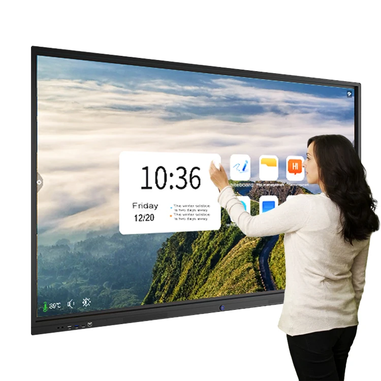 65/75/86 Inch 20 Points IR Multi Touchscreen All in One Smart Board 65 Inch Smart Tv Interactive Blackboard Smart  Touch Screen