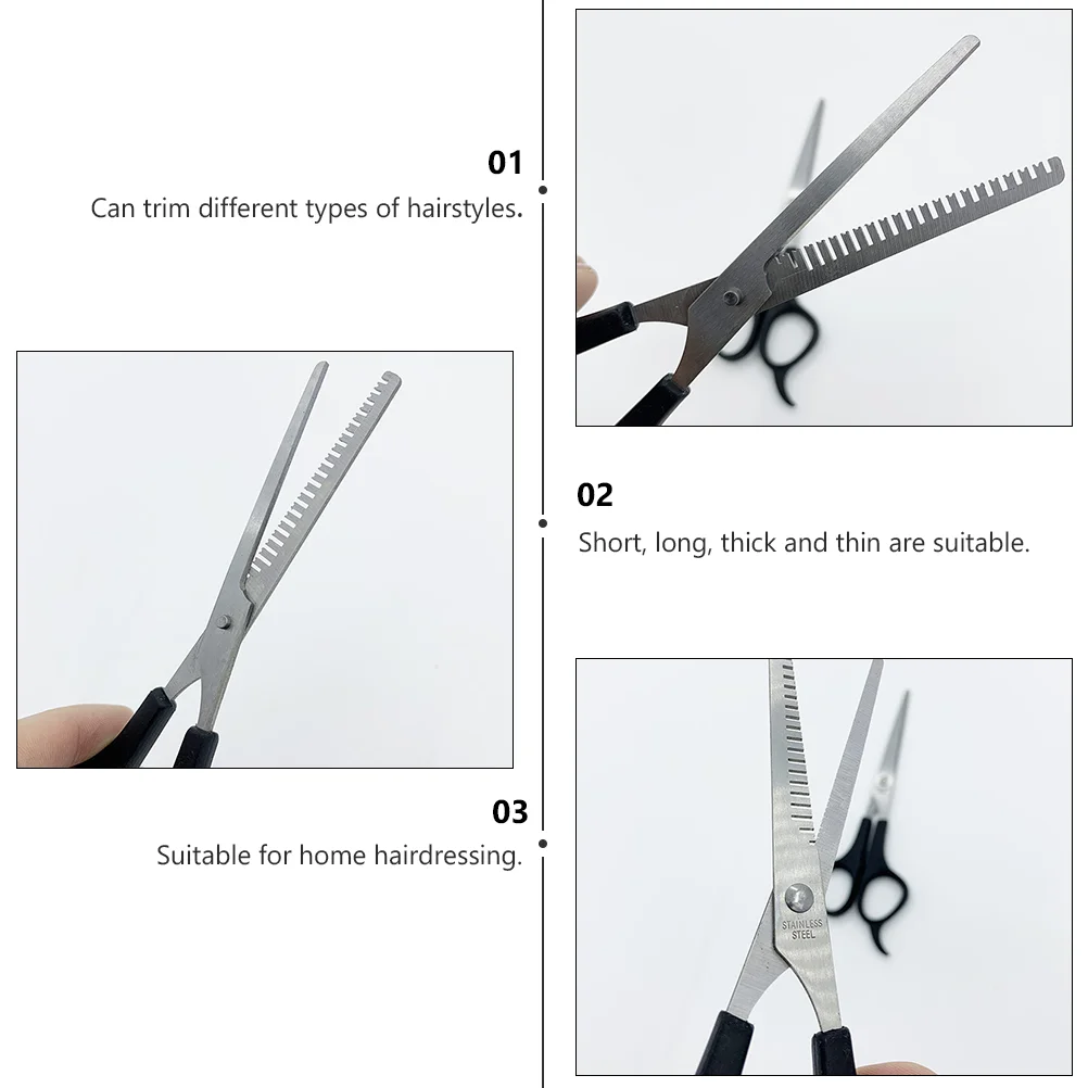 Flat Scissors Hair Trimmers Trimming Hairdressing Supply Haircut Stainless Steel Plastic Cutting Tool